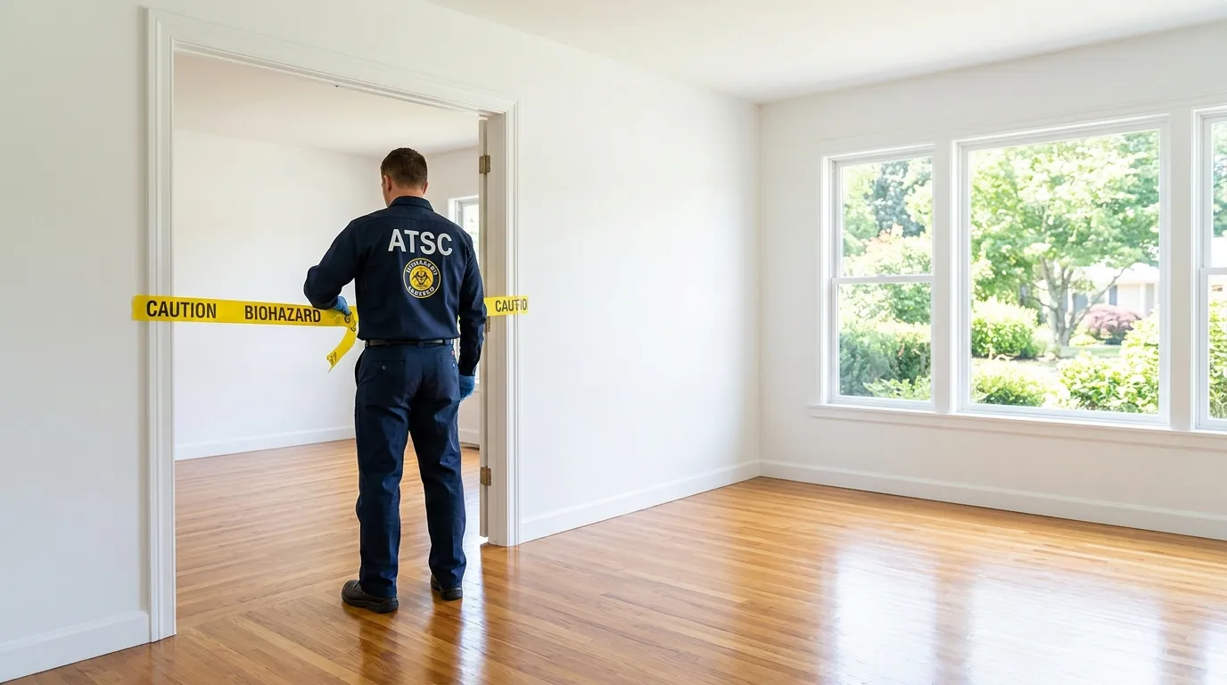 Certified biohazard cleanup crew performing Decomposition Cleanup in Belle Plaine
